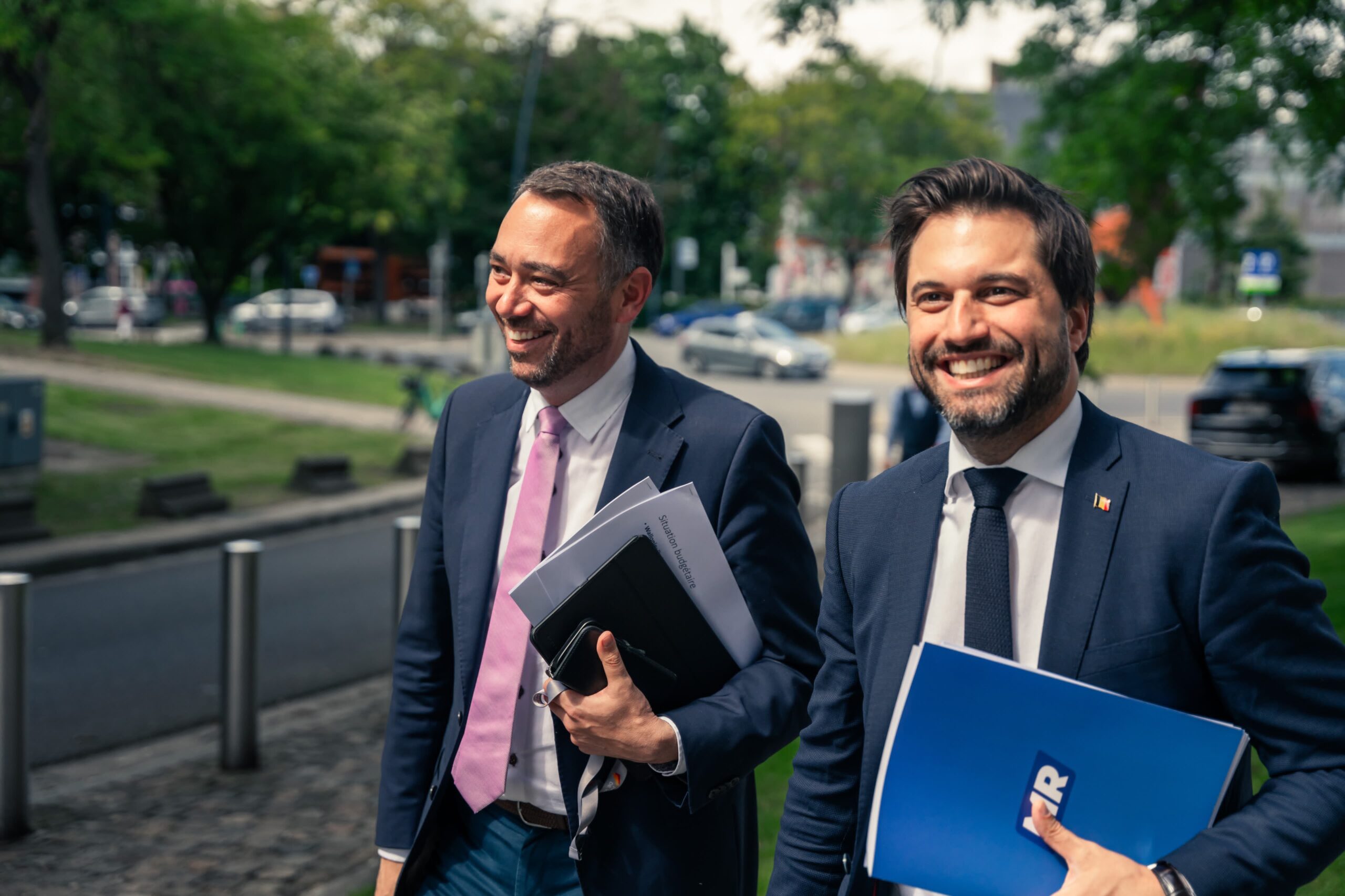 Georges-Louis Bouchez et Maxime Prévot ont présenté les nouvelles déclarations de politique wallonne et en FWB